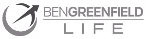Grey Ben Greenfield Life Logo on a Transparent Background