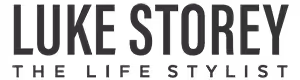 Grey Luke Story The Life Stylist Logo on a Transparent Background