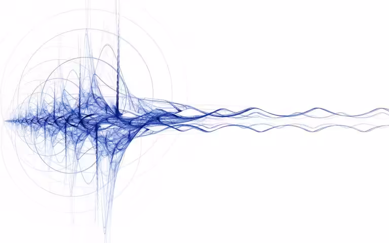 Dark Blue Energy Impulse on a White Background