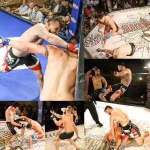 Sean Lally, MMA Fighter, in the octagon