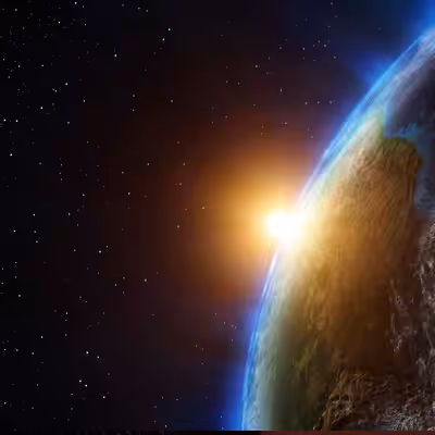 Close-Up View of Planet Earth In Universe