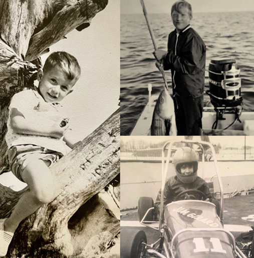 Collage of Black and White Photos from the Jim Girard's Childhood