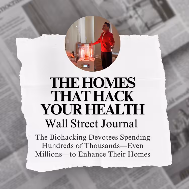 wallstreet journal paper with a man next to working biocharger and black letters
