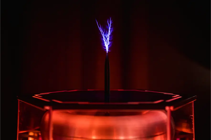 A bio charger device releasing its energy.